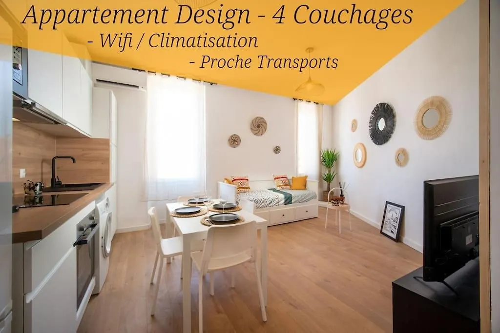 Apartment Le Cocon - Appart Neuf Clim Wifi 2 A 4 Personnes Marseille